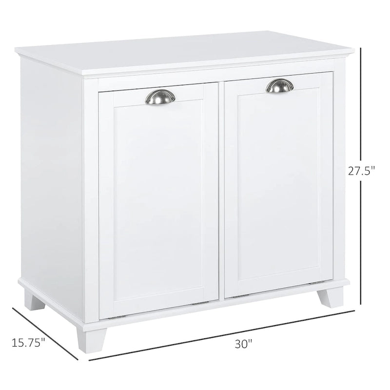 Meuble de salle de bain moderne avec trieur de linge inclinable