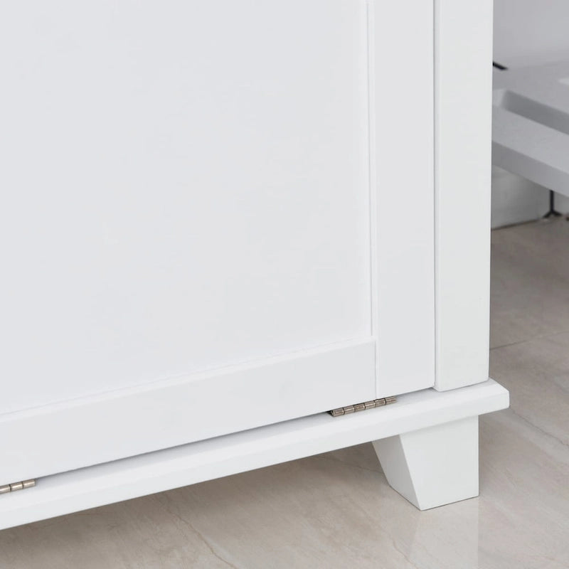 Meuble de salle de bain moderne avec trieur de linge inclinable