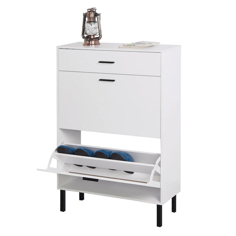 Meuble à chaussures autoportant avec tiroirs - 80 cm (L) x 25 cm (P) x 110 cm (H)