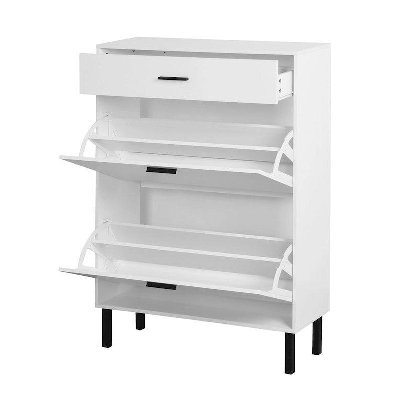 Meuble à chaussures autoportant avec tiroirs - 80 cm (L) x 25 cm (P) x 110 cm (H)