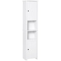 Colonne de rangement pour salle de bain avec étagère réglable et placards