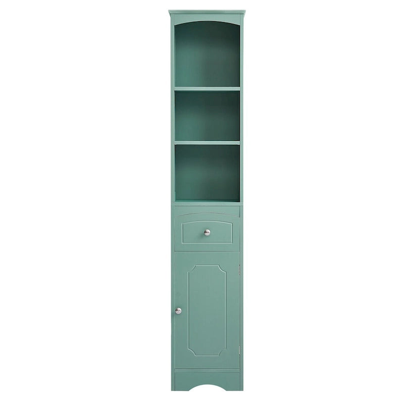 Meuble de salle de bain haut, armoire de rangement autoportante avec tiroir - 34 cm * 23 cm * 170 cm