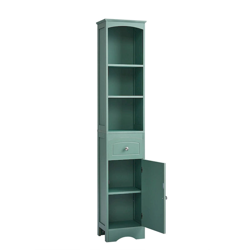 Meuble de salle de bain haut, armoire de rangement autoportante avec tiroir - 34 cm * 23 cm * 170 cm