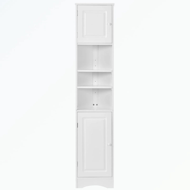Meuble de Rangement Haut de Salle de Bain avec Deux Portes et Étagères Réglables