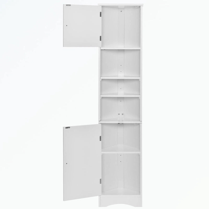 Meuble de Rangement Haut de Salle de Bain avec Deux Portes et Étagères Réglables