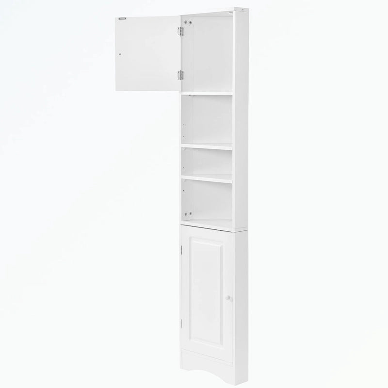 Meuble de Rangement Haut de Salle de Bain avec Deux Portes et Étagères Réglables