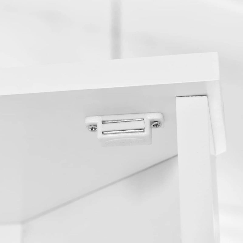 Meuble de Rangement Haut de Salle de Bain avec Deux Portes et Étagères Réglables