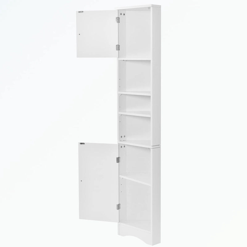 Meuble de Rangement Haut de Salle de Bain avec Deux Portes et Étagères Réglables