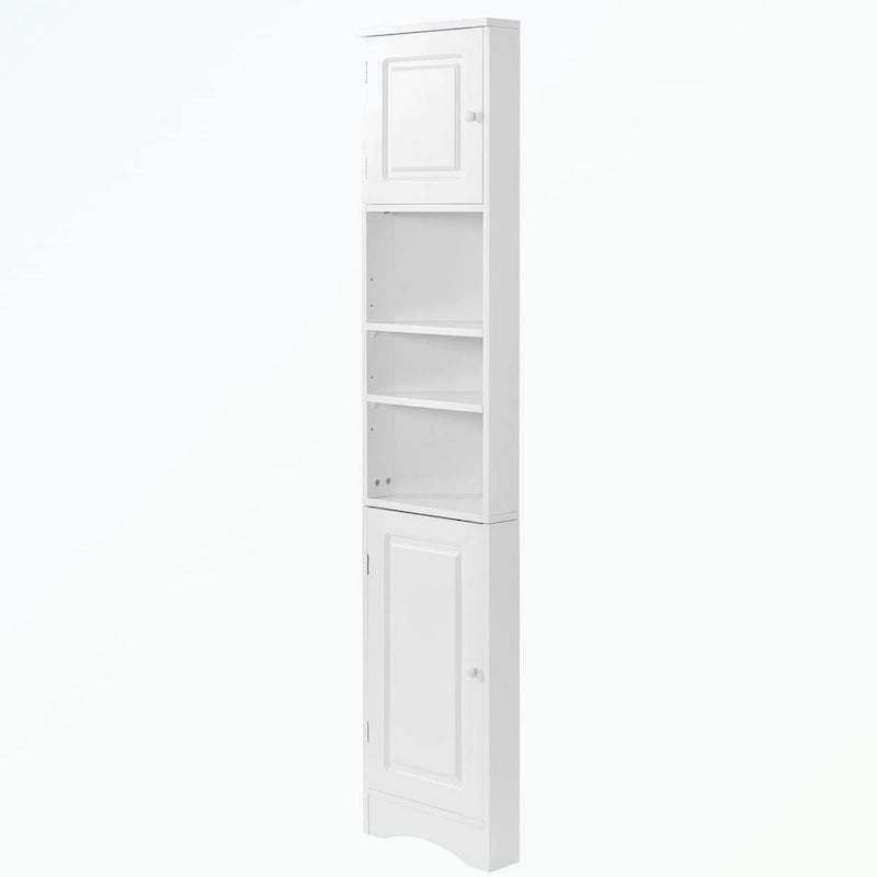 Meuble de Rangement Haut de Salle de Bain avec Deux Portes et Étagères Réglables