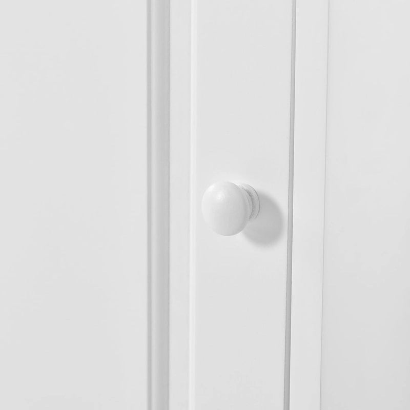 Meuble de Rangement Haut de Salle de Bain avec Deux Portes et Étagères Réglables