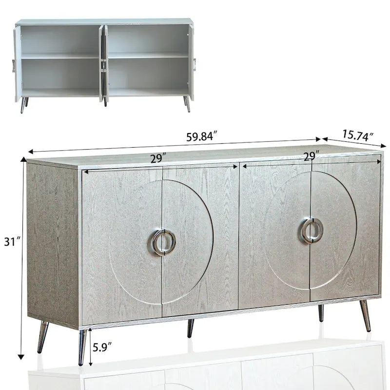 Buffet commode à 4 portes en bois 59,84 W - S.O.