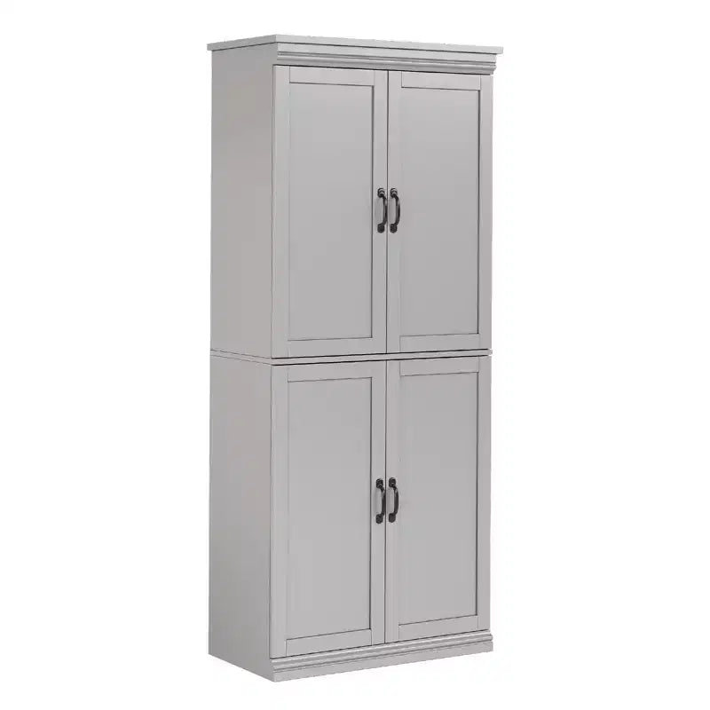 Meuble de rangement de cuisine autoportant, armoire de 178 cm avec portes et étagères réglables