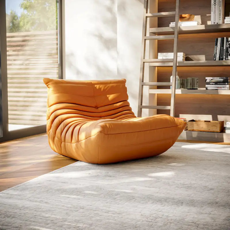 Furgle Canapé en cuir microfibre Design ergonomique Canapé paresseux Canapé de sol
